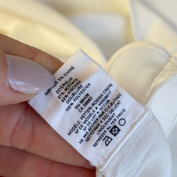 Theory Womens Petteri Rosina Crepe Off Shoulder Cami Tank Top Ivory M Sleeveless - Picture 6 of 8